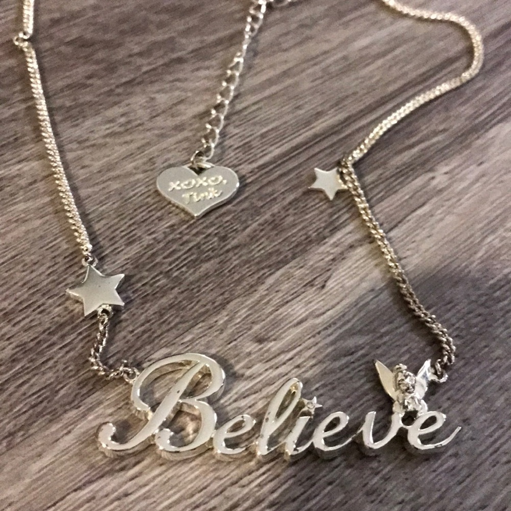 Disney couture tinker bell “believe” necklace
